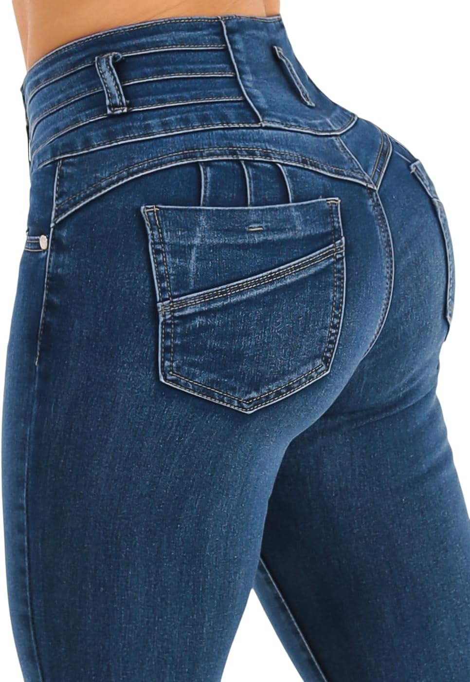 Moda Xpress High Waisted Butt Lifting Jeans for Women - Colombian Skinny Jeans Levanta Cola