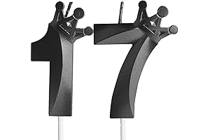 Happy 17th Birthday Number Candle Cake Topper