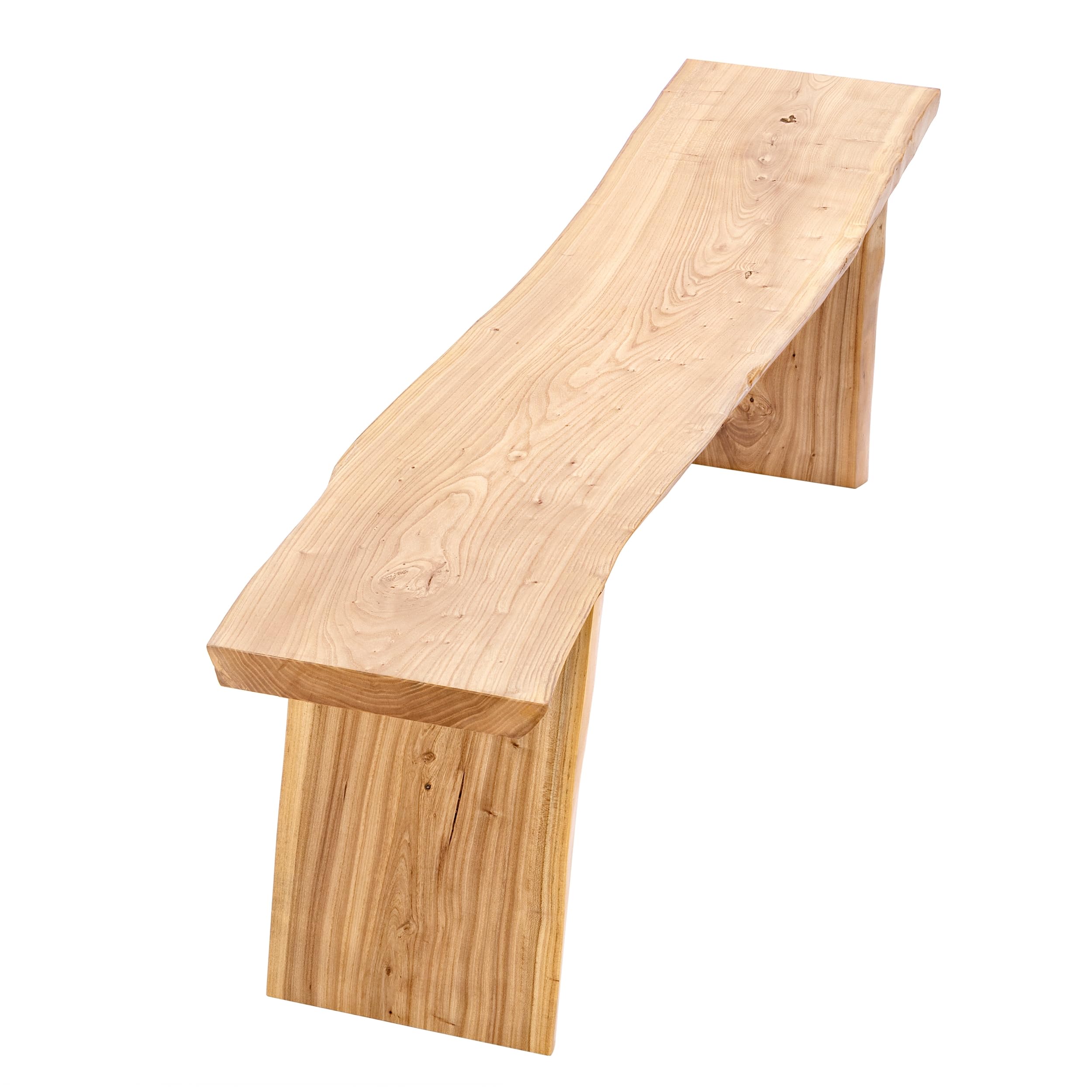 63” Wooden Dining Bench,Entryway Bench,Solid Natural Edge,End of Bed,Kitchen Table Benches,Entryway Benches for Rustic Home Décor Furniture