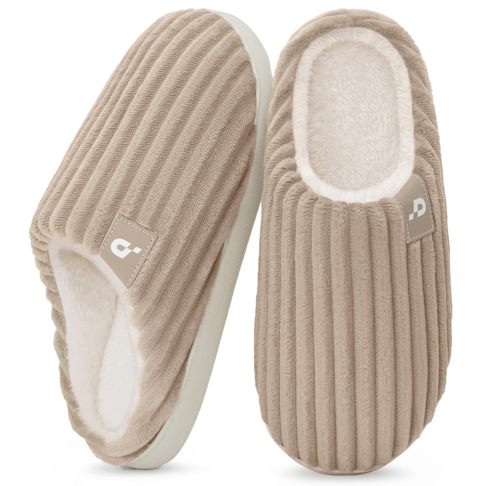 Coswind Pantofole Donna Uomo Invernali Calde Ciabatte Casa in Memory Foam | Velluto Coste, Fodera in Peluche, Morbide & Comode Slippers, Antiscivolo, Interno e Esterno