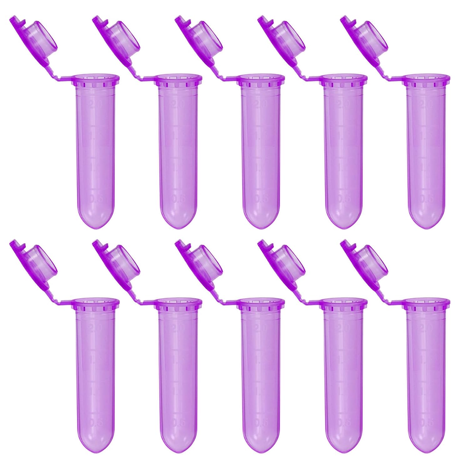PATIKIL 2ML Plastic Centrifuge Tubes, 1000 Pcs Round Bottom Centrifuge Tube with Snap Cap and Graduated Marks for Laboratory Sample, Purple