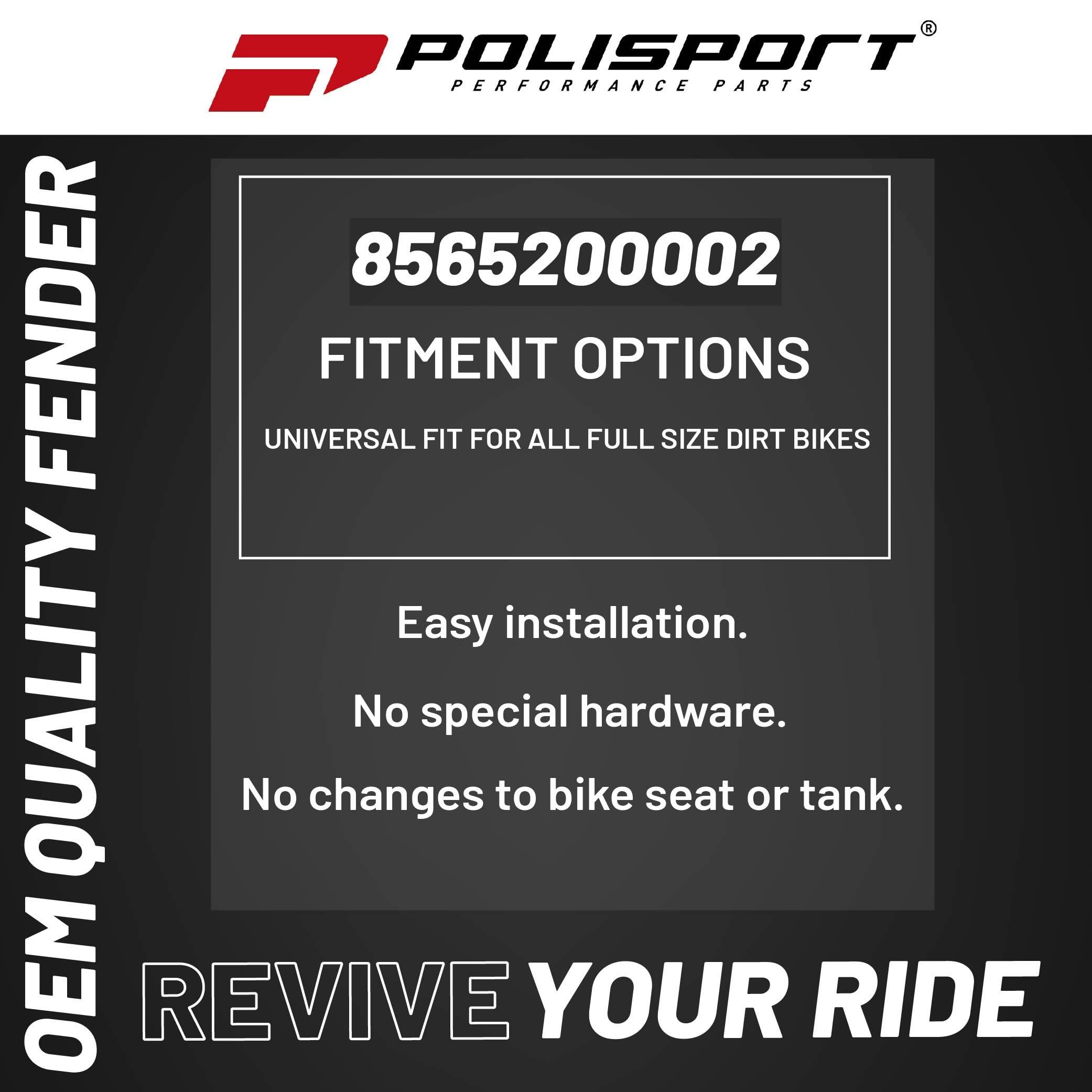 Polisport 8565200002 Freeflow - Guardabarros delantero, color negro