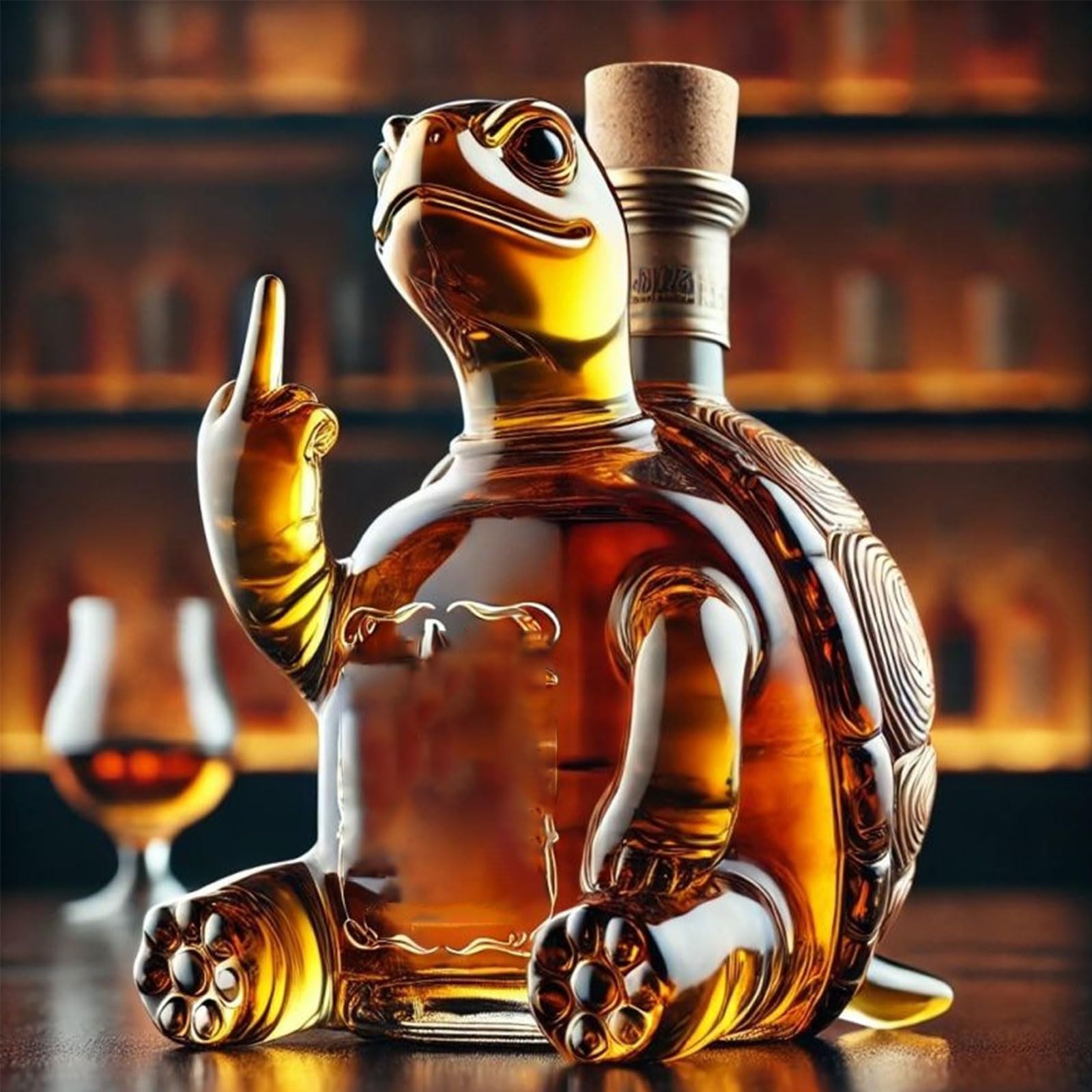 Carafe à whisky tortue pour la décoration de fête à la maison et au bar