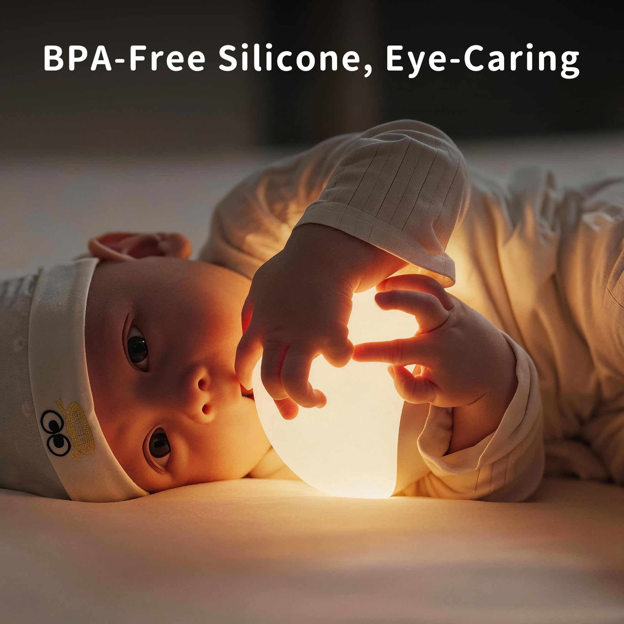 Lámpara de noche con cambio de color, atenuación y temporizador continuos, luz brillante suave recargable para guardería, niños, adultos, mesita de noche, alimentación, modo de sueño, iluminación