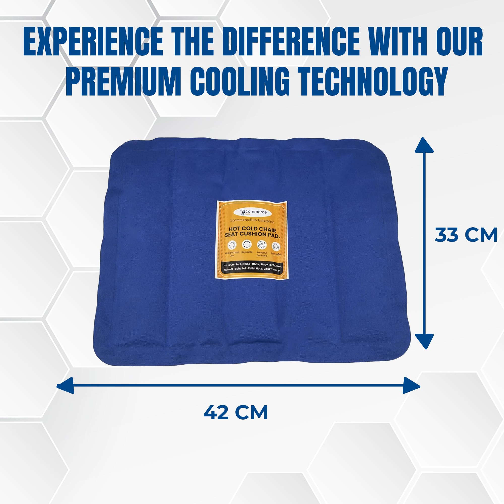 EcommerceHub® Cold Chair Cooling Cushion, Use for While Working,Study,Car Driving, Lower Pain, Body Pain Multipurpose Use Cooling Packs Pads 4