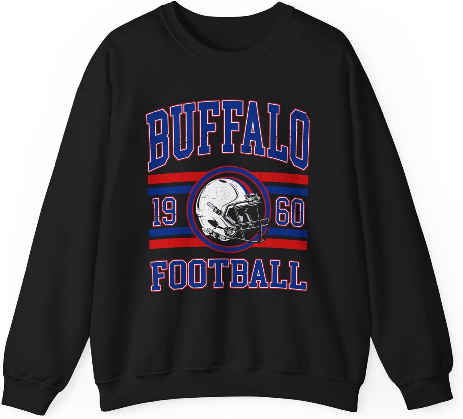 Vintage Buffalo Football Crewneck Sweatshirt Retro Game Day Pullover Soft Warm Football Fan Gift for Him or Her Fall Layer
