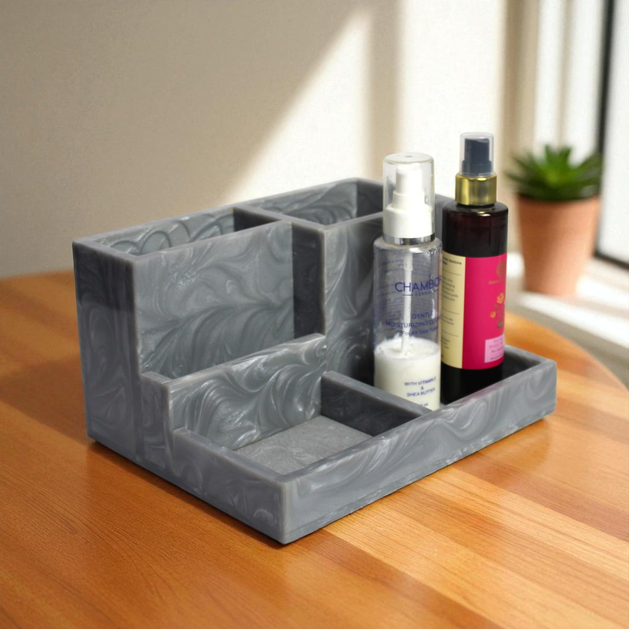 Treasure Hunt® Marble Resin Makeup Box – Elegant Vanity Organizer for Women | Great Gift for Beauty Lovers & Home Décor Fans – TH-6062-picture-55