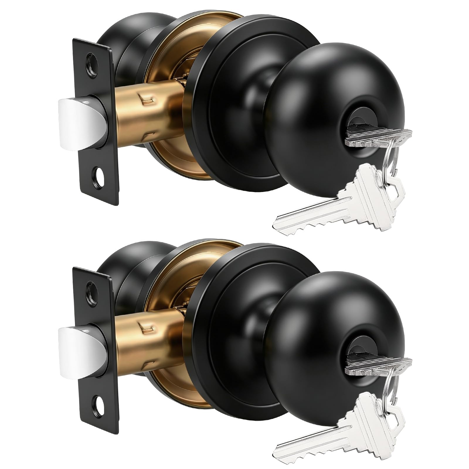 Keyed Entry Door Knob - Secure & Stylish -10