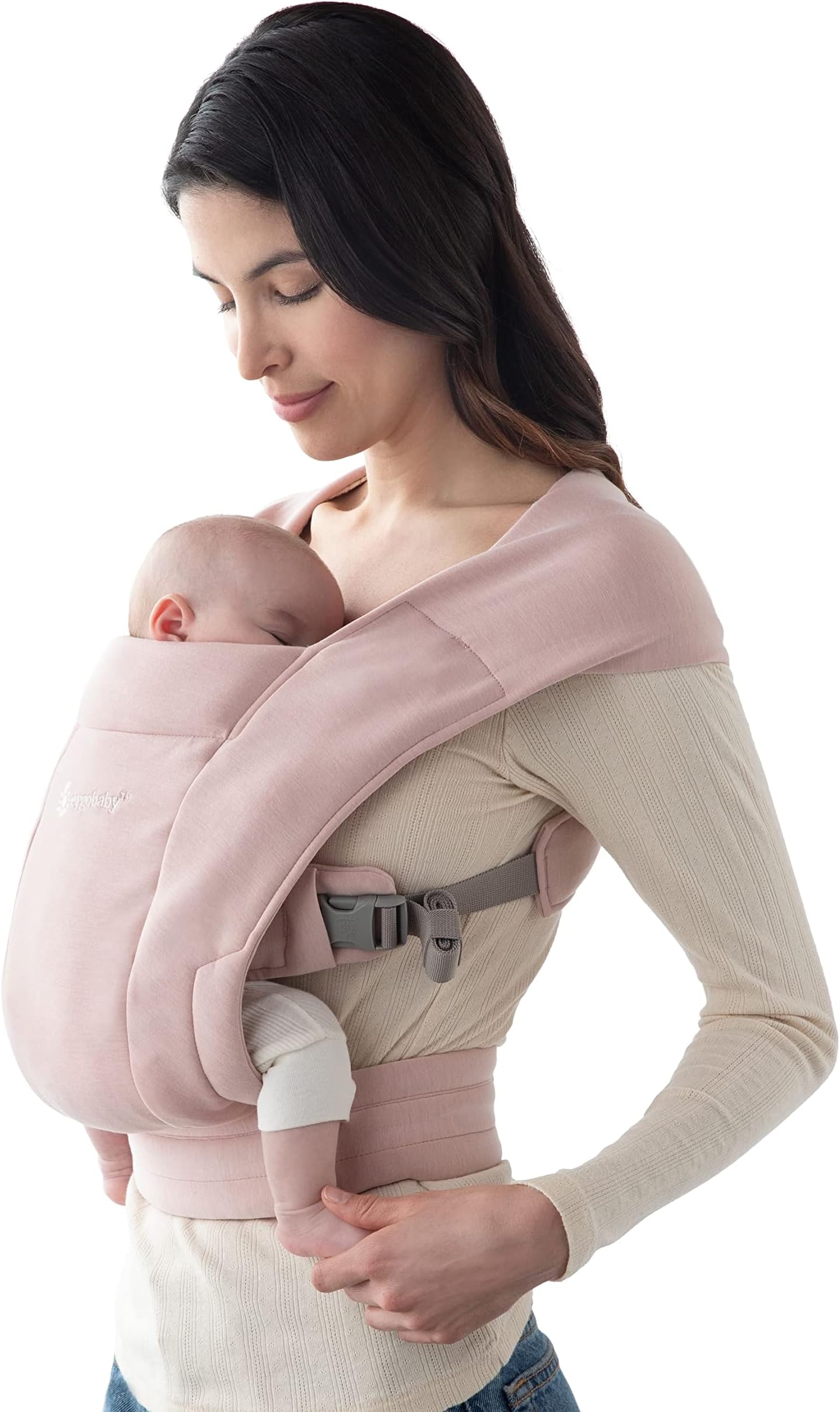Embrace Baby Carrier Specially for Newborns from Birth with Head Support, Spreadable Cross Straps and Supportive Waistbelt, Super Soft and Ergonomic, 2 Carry Positions, 3-11 Kgs, Blush Pink