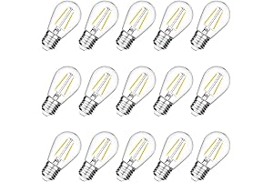 11s14-130 Clear Bulbs Outdoor Feit Electric, Shatterproof, 15-Pack, Warm White 2200k