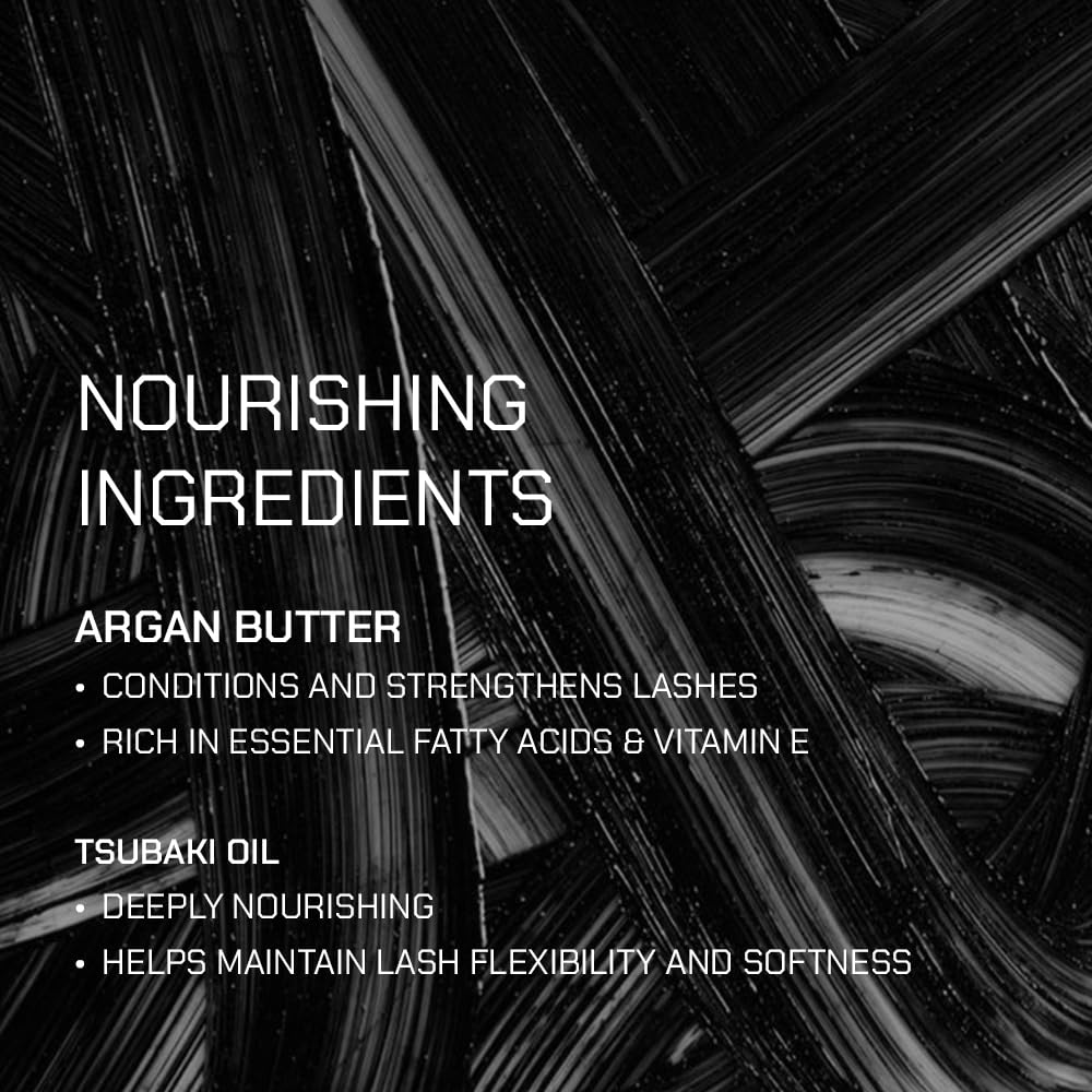 Radiant Mascara professionnel pour cils avec fibres pour un volume et une longueur extrêmes, formule de cire naturelle, sans cruauté envers les animaux, brosse en silicone