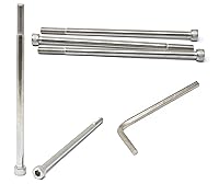 Vista 19 de iexcell 25 piezas M4 x 60/65/70/75/3.150 in paso de rosca 0.028 in acero inoxidable 304 cabeza hexagonal Tornillos Tornillos surtido Kit