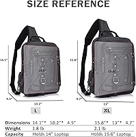 Vista 3 de Schkleier Bolsa de mensajero para hombre, bolsa cruzada de lona, mochila cruzada, bolsa de hombro para laptop, senderismo, mochilas casuales tácticas