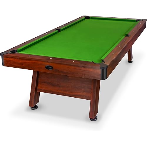 GoSports 7 and 8 ft Pool Tables with Wood Finish - Gray, Black, or Green Felt - Billiards Game Room Table for Adults & Family - Accessories Not Included