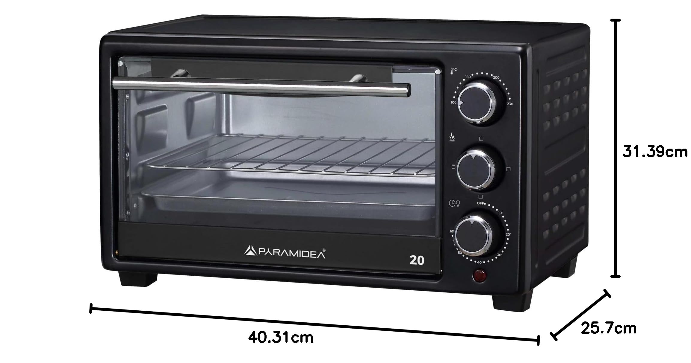 PYRAMIDEA Forno Elettrico 20 L Nero FO2008B