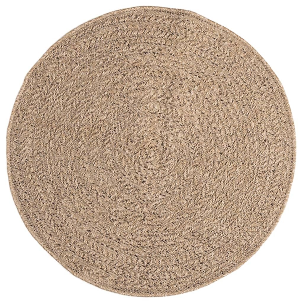Generico Tappeto ZIZUR 90 cm Aspetto Iuta per Interni ed Esterni,Marrone,1.6kg,364835