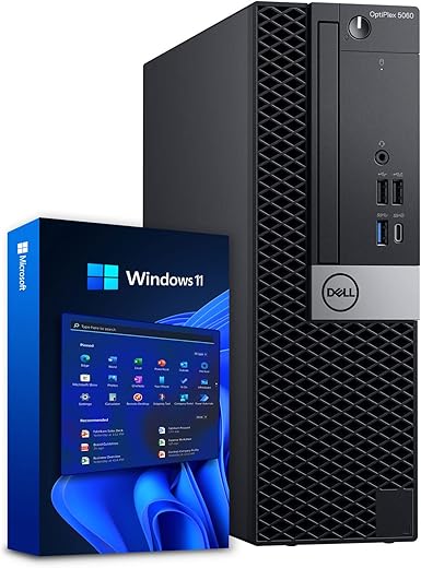 Dell Windows 11 Desktop Computer OptiPlex 5060 | Intel Core i5-8500 Six Core (4.3GHz Turbo) | 16GB DDR4 RAM | 500GB SSD Solid State + 1TB HDD | WiFi + Bluetooth | Home or Office PC (Renewed)