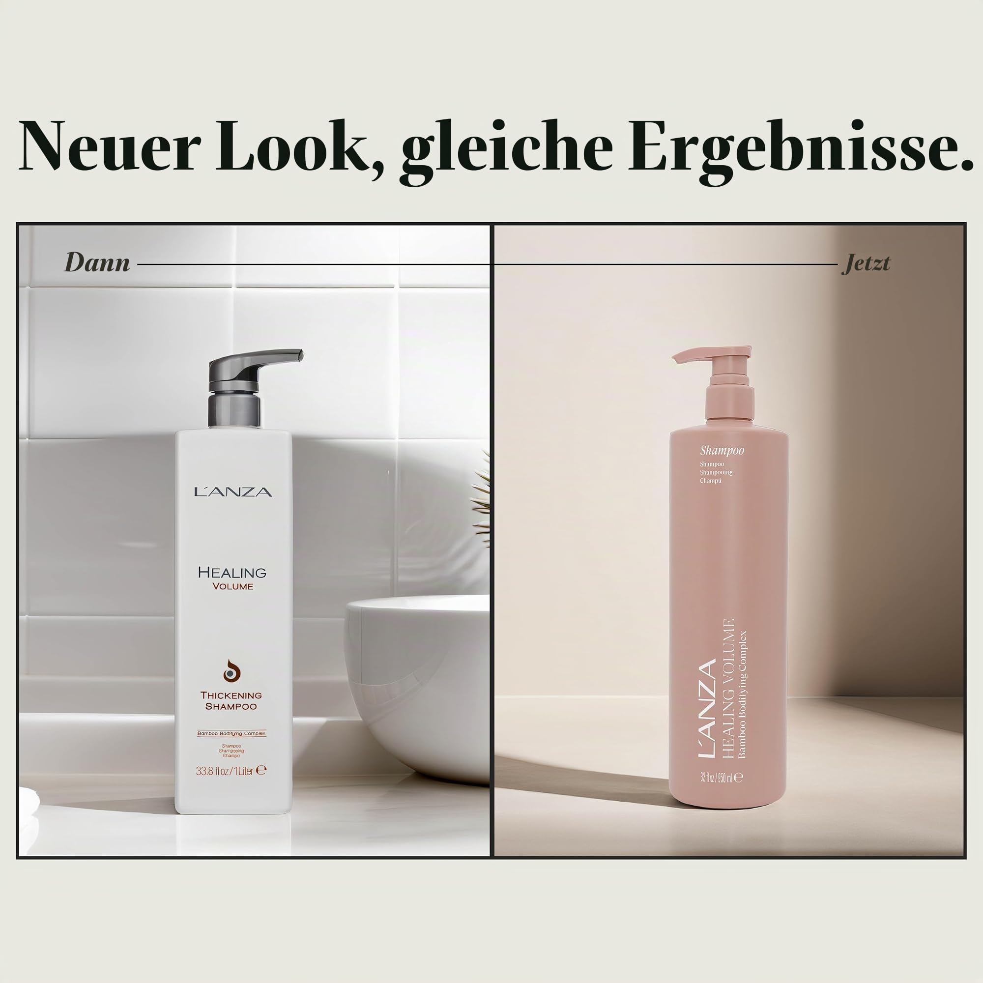 L'ANZA Shampoo für mehr Volumen, verleiht Glanz, Volumen und Fülle für feines und plattes Haar, mit Bambus-Boosting-Komplex und Keratin (1000 ml)