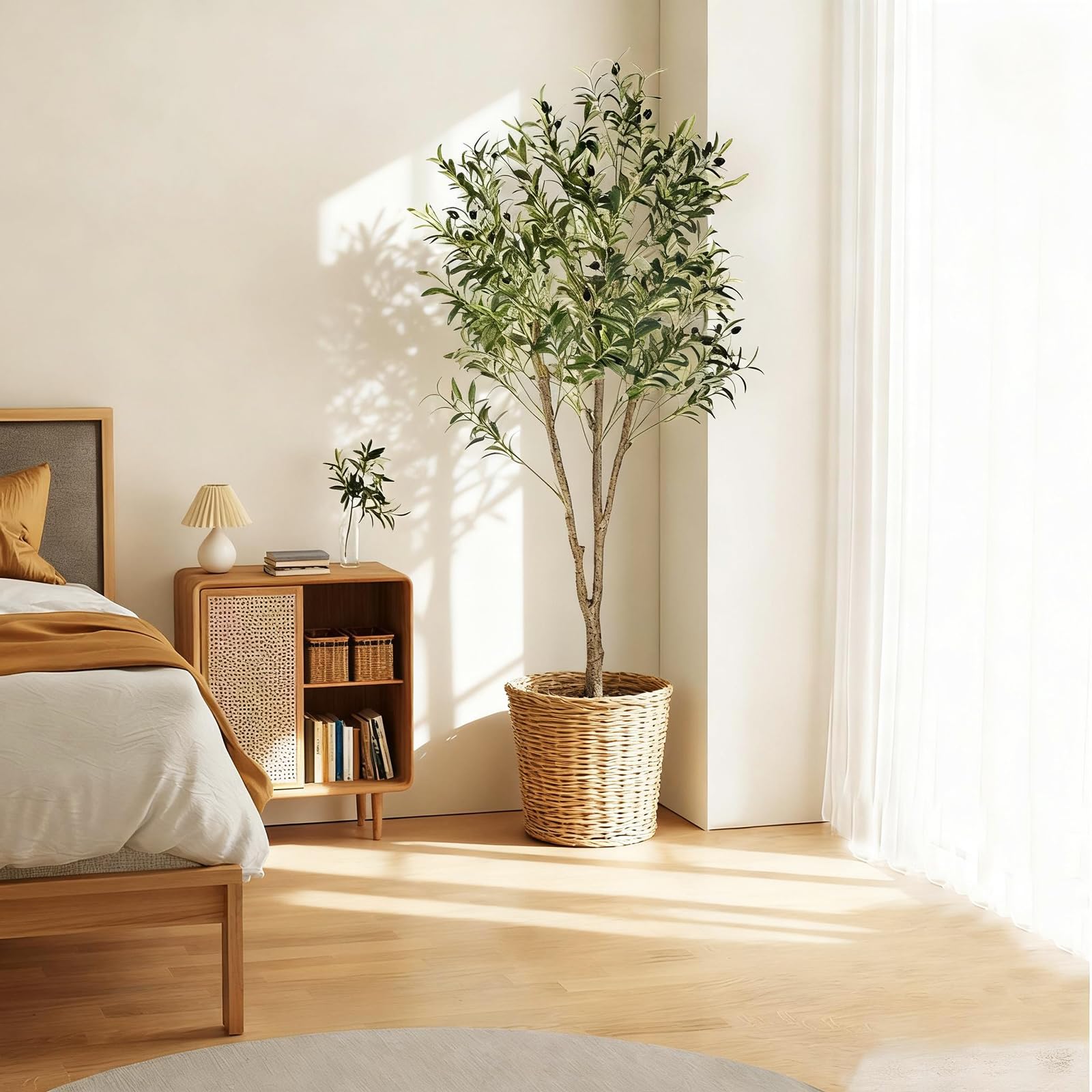 Pianta artificiale di ulivo artificiale, grande oliva, albero di ulivo, decorazione per interni ed esterni, casa, soggiorno, ufficio, giardino, decorazione moderna, regalo di casa, 180 cm