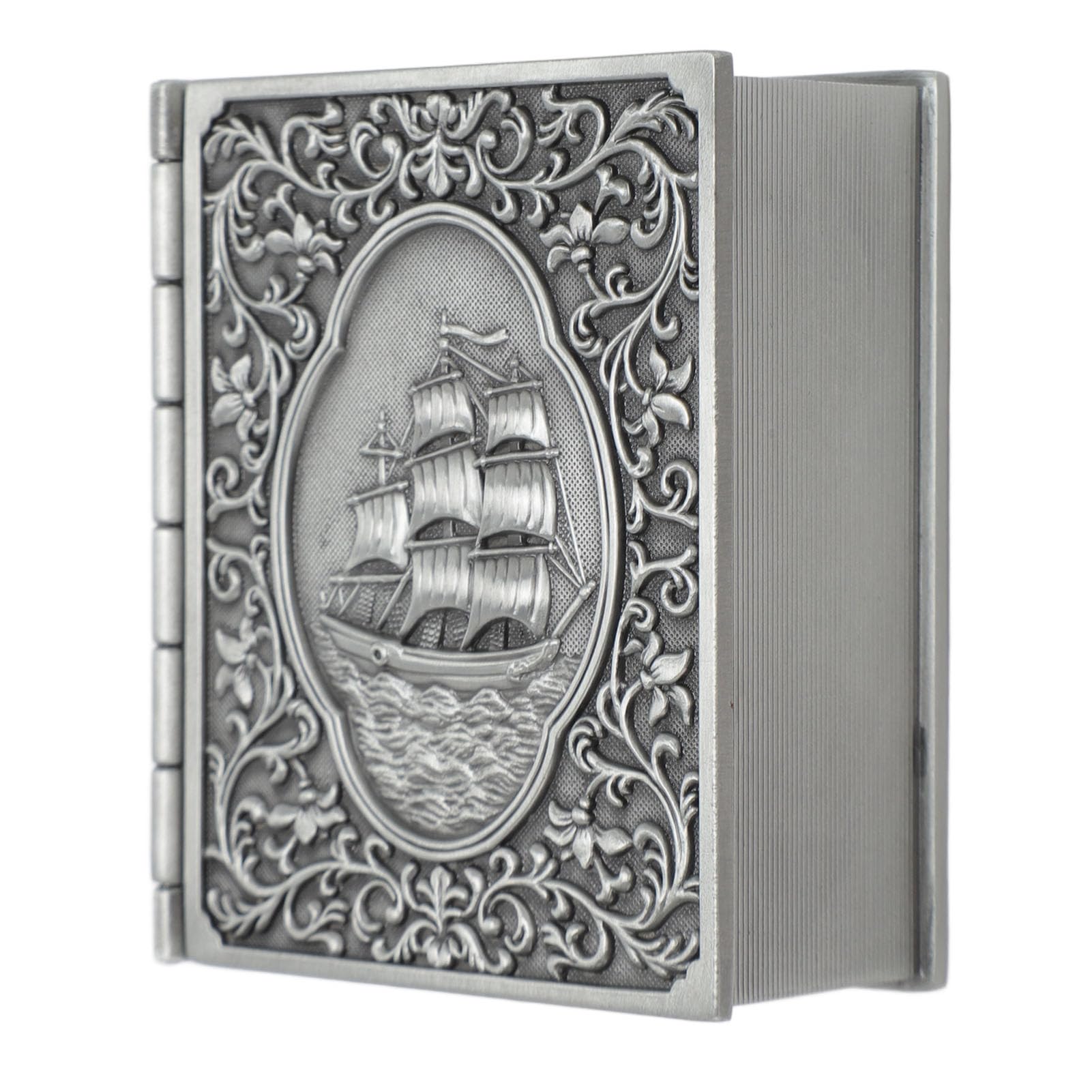 Vintage Schmuckschatulle In Segelboot-Form – Aus Legierung, Handgeschnitzt, Ca. 7,7x9x3,9 Cm – Dekorativ & Praktisch