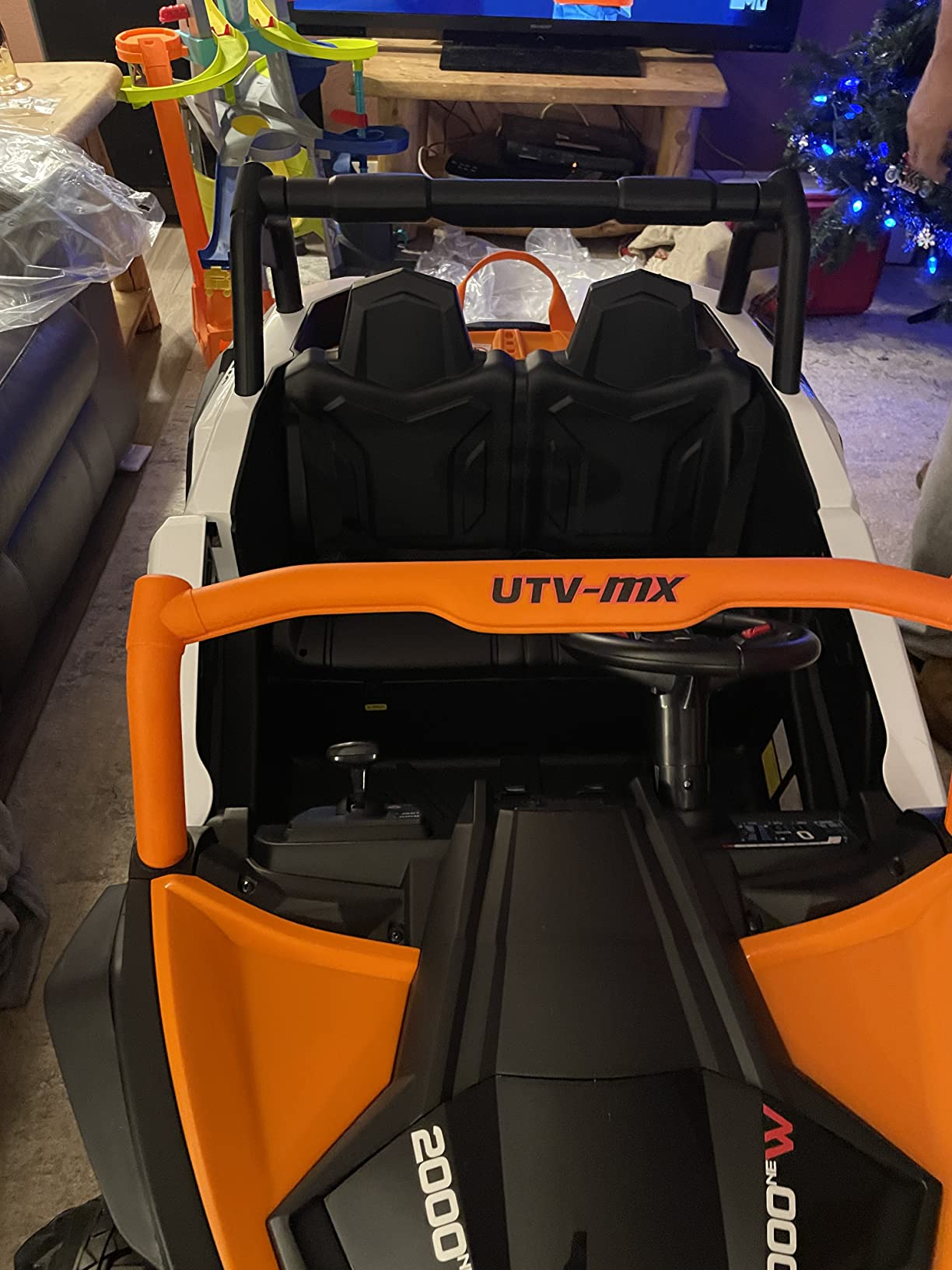 50/mo Finance UTVMX XXL 24V 2Seater Electric Car to Drive for Kids 38Yrs with 2 200W