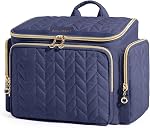 BAGSMART Travel Toiletry Bag, Large Wide-Open Travel Bag for Toiletries, Makeup Cosmetic Travel Bag with Handle-Black