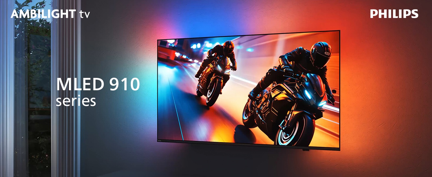 TV Philips Mini LED Ambilight 65MLED910 164 cm 2025