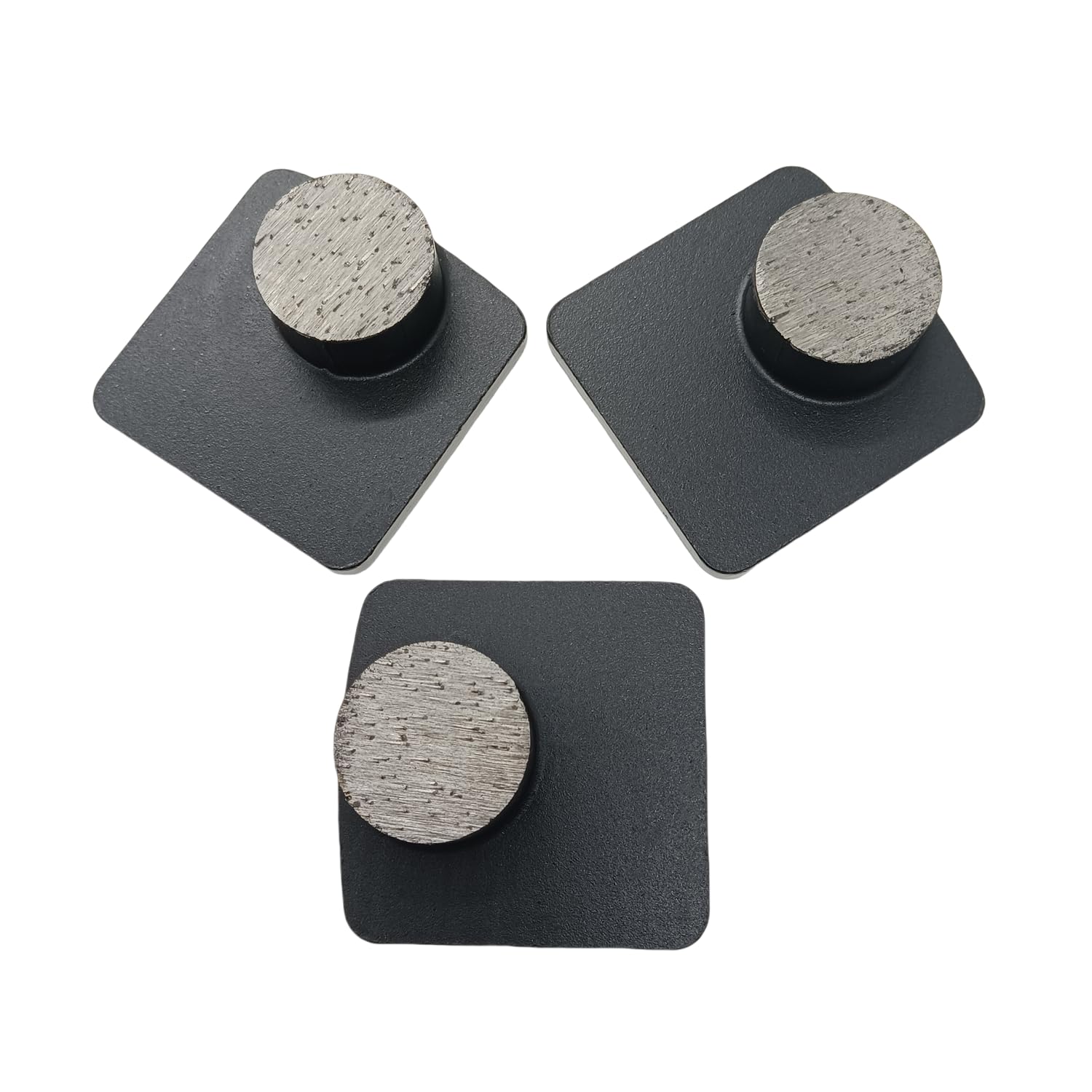 Redi-Lock Concrete Floor Preparation Disc, Diamond Metal Grinding Shoes, Single Round Segs Compatible for Husqvarna Grinder, 16 Grit Medium Bond, 3PCS