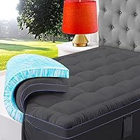 Vista 13 de ABENE Cubrecolchón de Espuma Viscoelástica de Doble Capa de 3 Pulgadas Tamaño California King, Almohadilla de Cama de Espuma Viscoelástica de 2