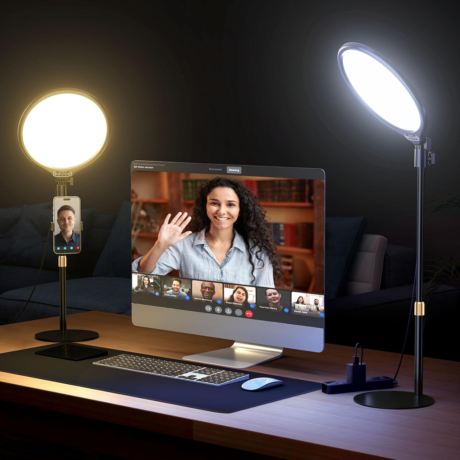 Ring Light with Stand for Zoom Meetings, 360° Rotate 10.5″ Zoom Lighting for Computer Video Conference Light Desk Light, LED Full-Screen Zoom Light with Phone Holder for Live Streaming, Video Call Ring Light with Stand for Zoom Meetings, 360° Rotate 10.5″ Zoom Lighting for Computer Video Conference Light Desk Light, LED Full-Screen Zoom Light with Phone Holder for Live Streaming, Video Call