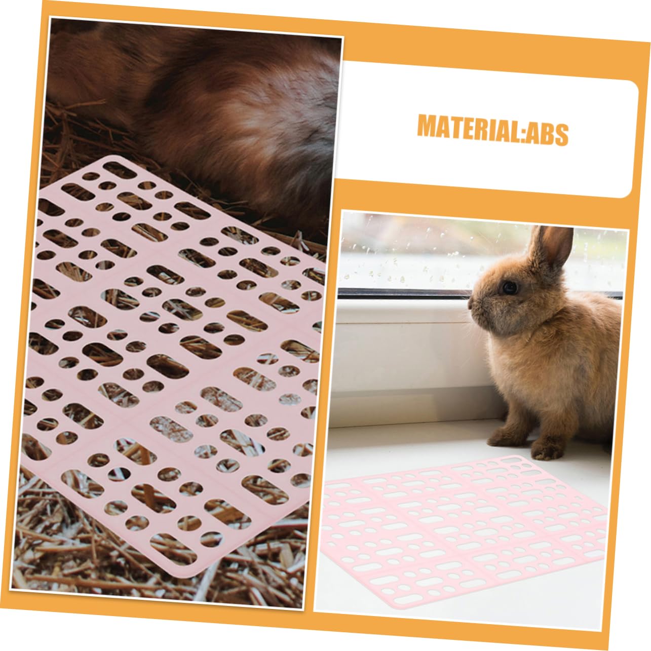 Meerschweinchen Bodenmatte aus Abs 6 Stück-Pack für Käfig Pflegeleicht als Bequeme Ruhefläche für Meerschweinchen und Hunde Hasenstall Zubehör Draußen