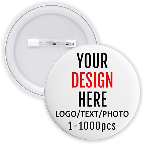 Custom Pins Add Logo Text Photo Custom Buttons 1-1000PCS Design Your Own Personalized Pins Buttons Round Badges