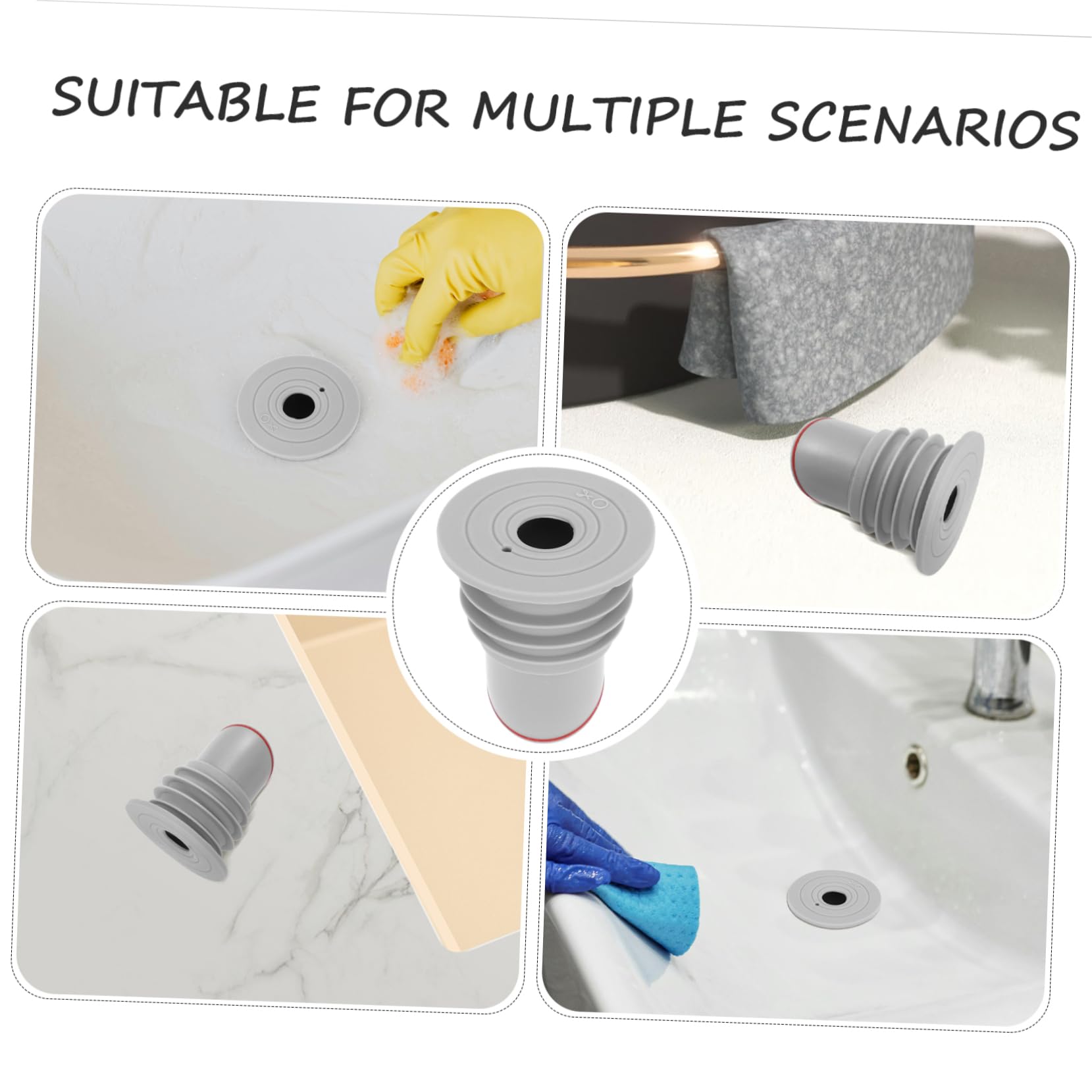 Ruchsdichter Sil - Junta para desagües de 18 a 35 mm, protección antireflujo y obstrucciones, ideal para fregaderos de cocina y salidas de lavadoras