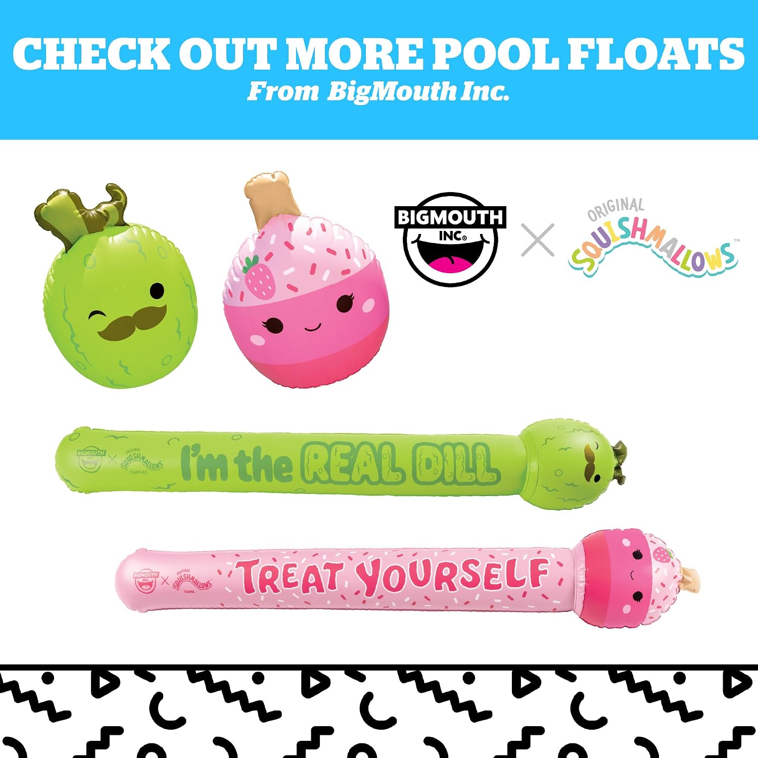 Squishmallows Pool Noodle, Inflatable Swim Noodle for Pool Play, Beach and Lake Floating, Fun Water Toy for Kids, Teens, and Adults, Summer Party Fun