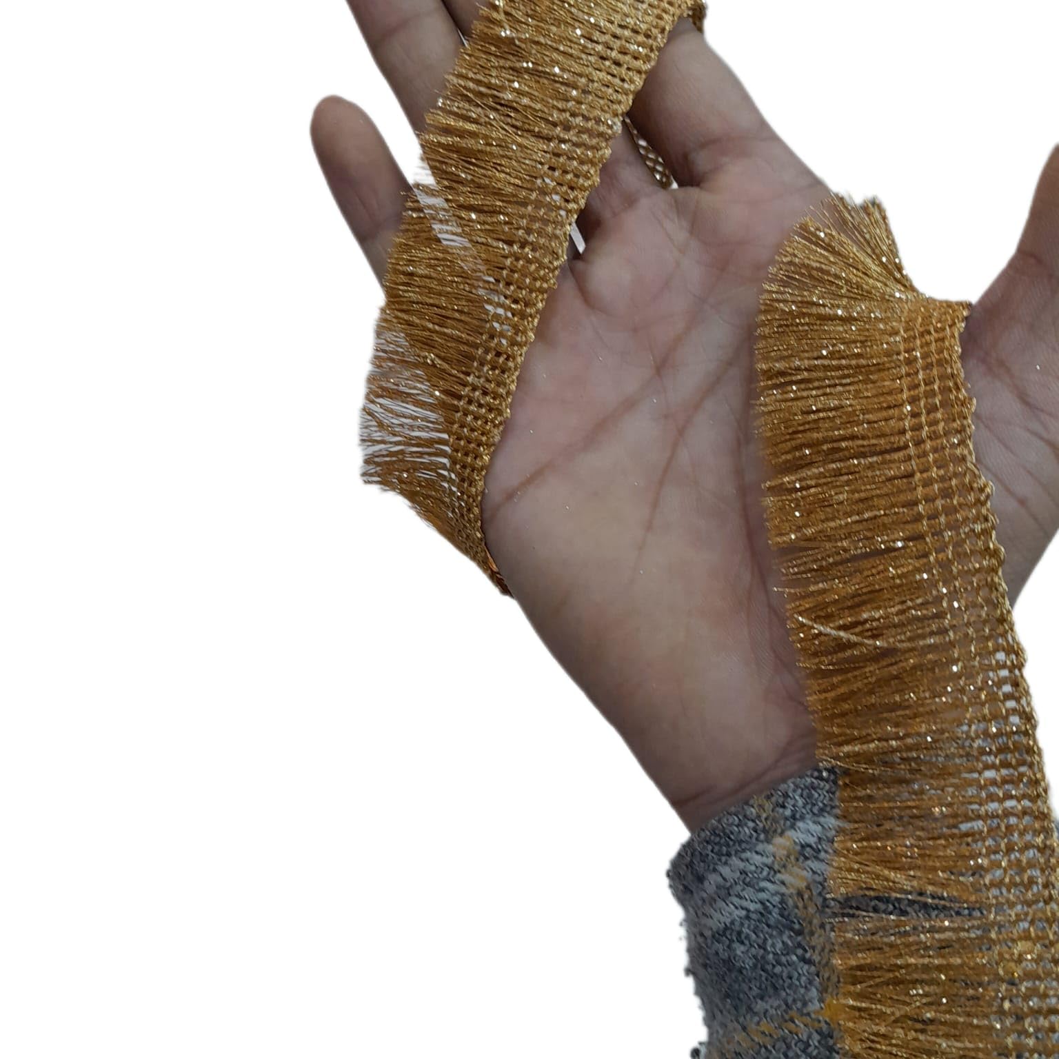 Glitter Zari Kiran Lace – Stunning 9 Meters of Elegant Decorative Trim for Bridal Wear, Dupattas, Lehengas, Sarees, and Versatile Craft Projects with Beautiful Shimmer