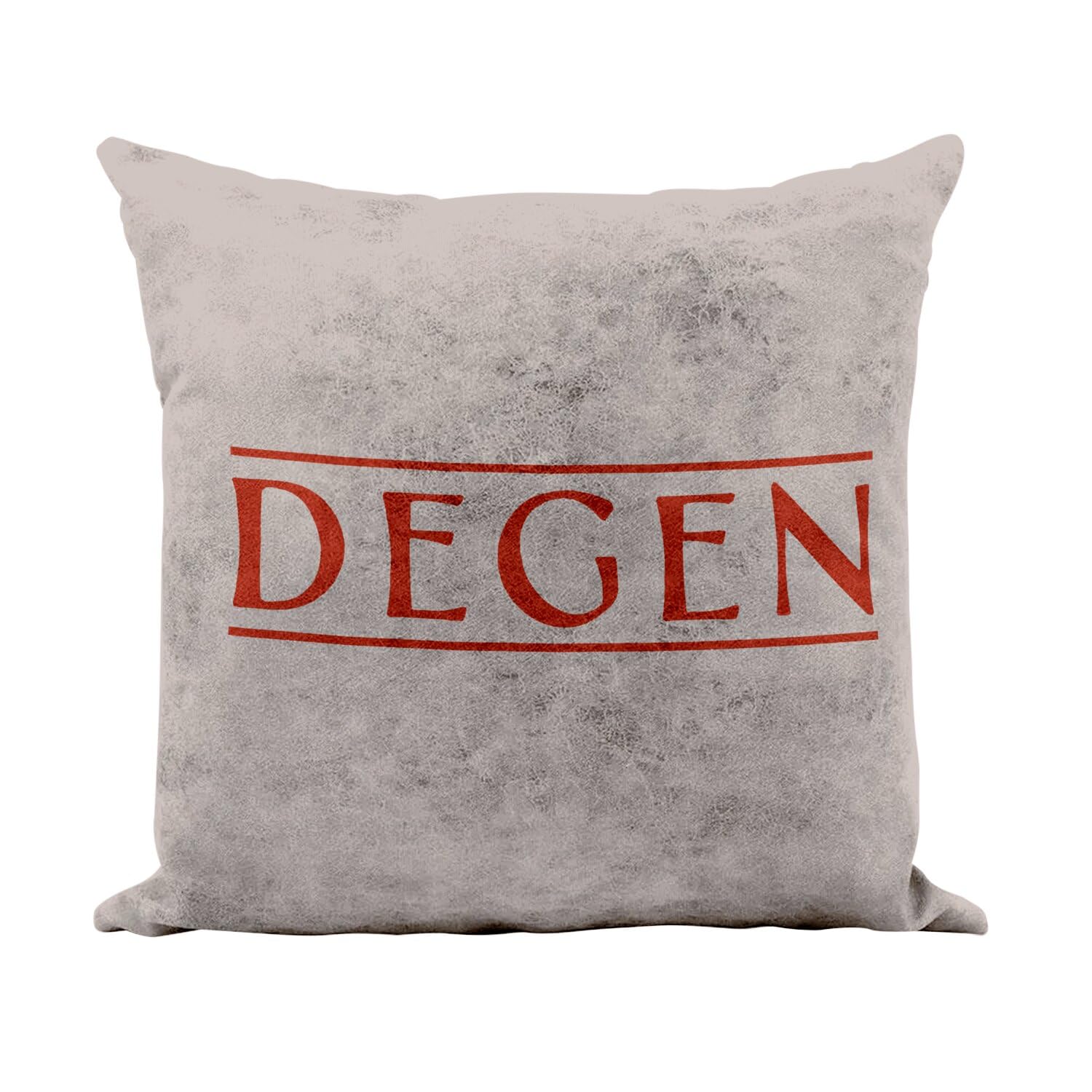 Coussin similicuir camel 40x40 cm humour et blague pour déco salon