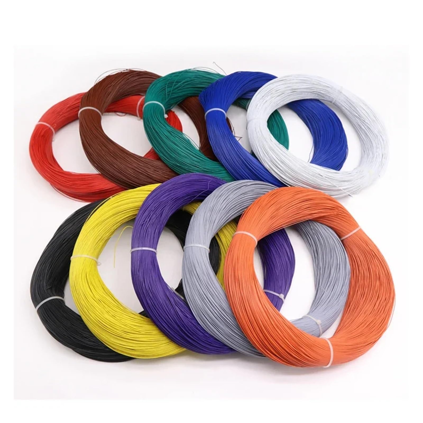 Cable electrónico UL1571 con Aislamiento de PVC, estañado, de Cobre, for Bricolaje, Cable de línea LED Ambiental Perfection(Yellow,50 Meters-24AWG)