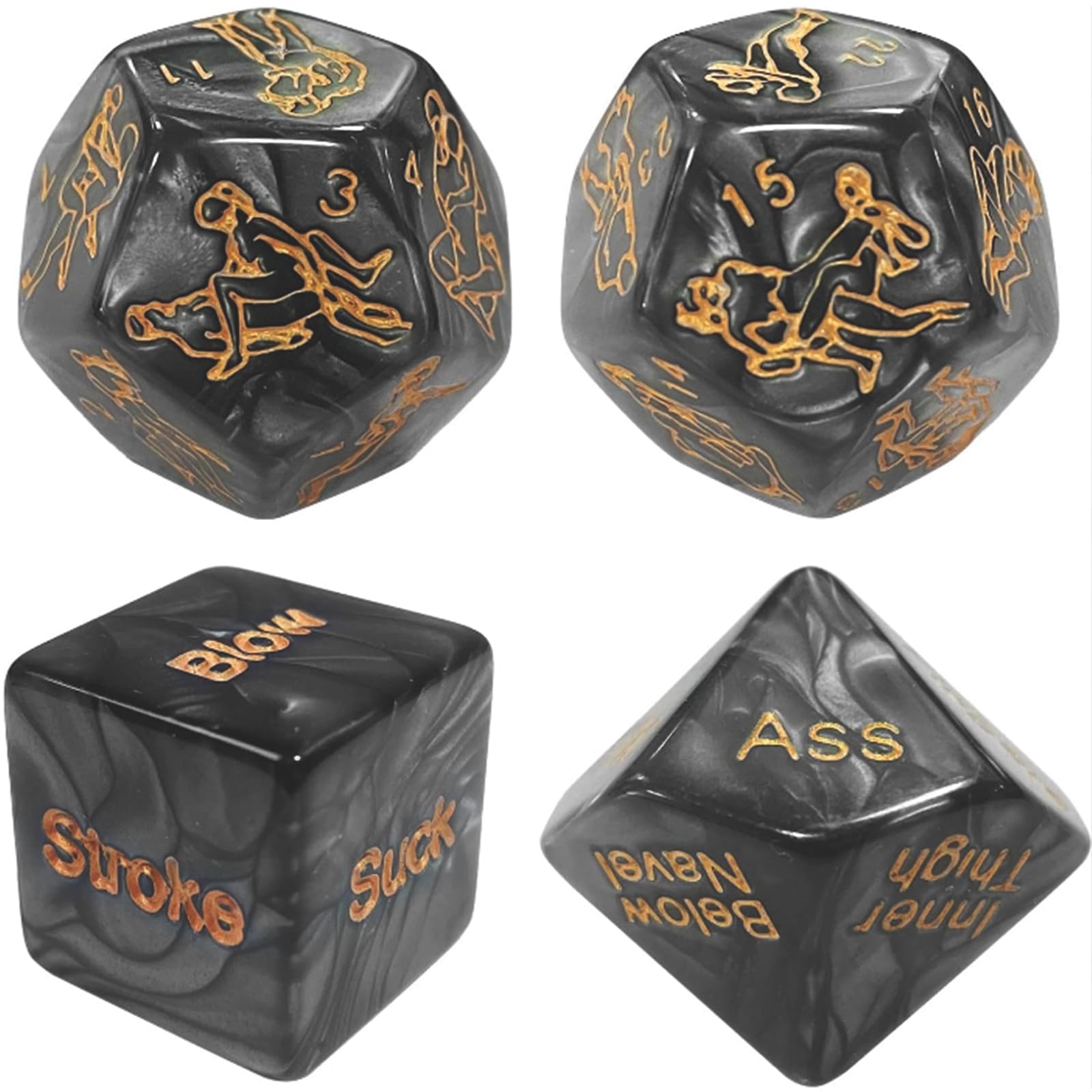 Sex Dice, Naughty Dirty Dice for Sex Gaming for Adults Couples Adults Bedroom Toy Play, Sex Games for Couples Positions Fun Kinky Sets 4 Pack,Sensual Store Adult