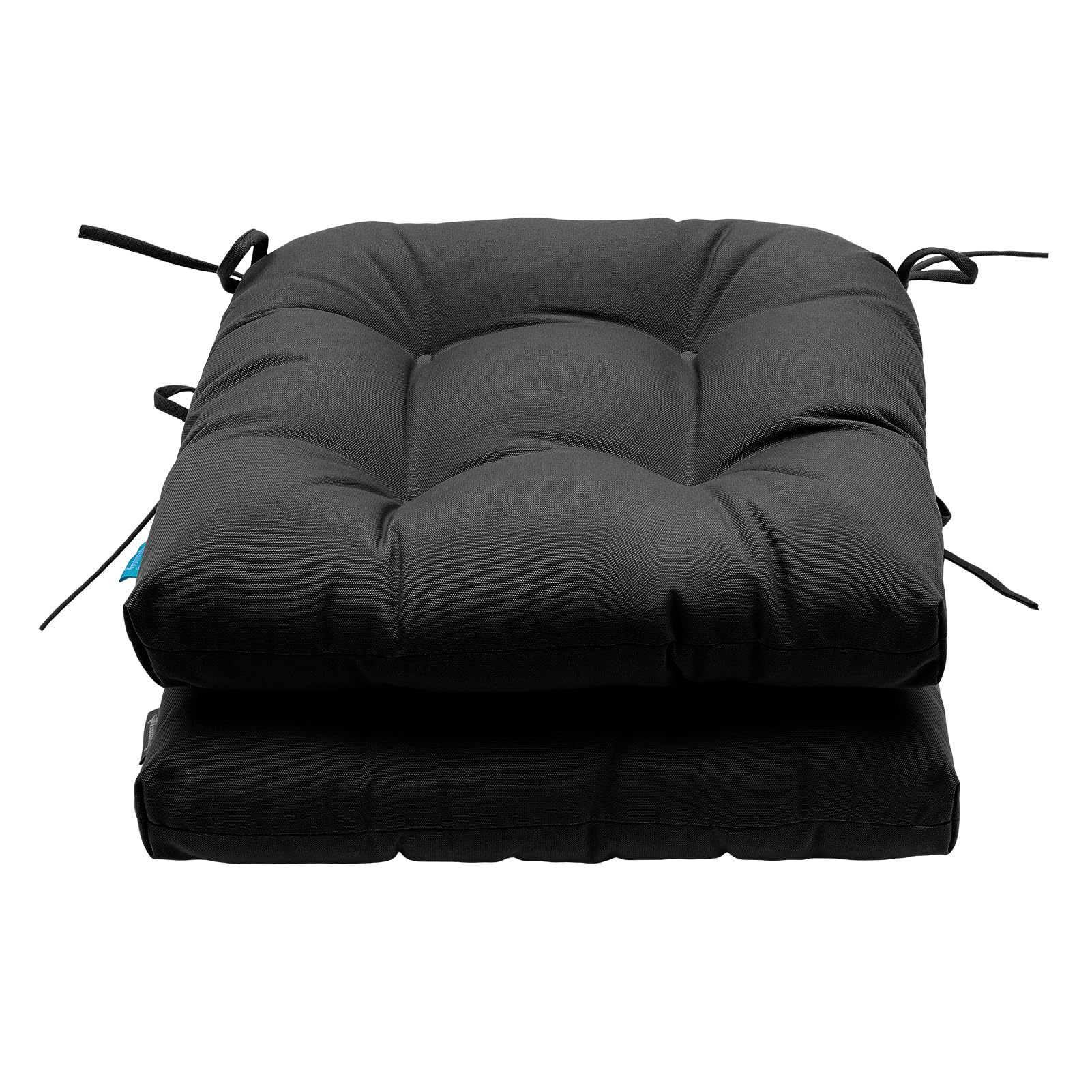 QILLOWAY Outdoor/Indoor Patio Wicker Seat Cushions with Ties Group Loveseat/Two UShape Cushions