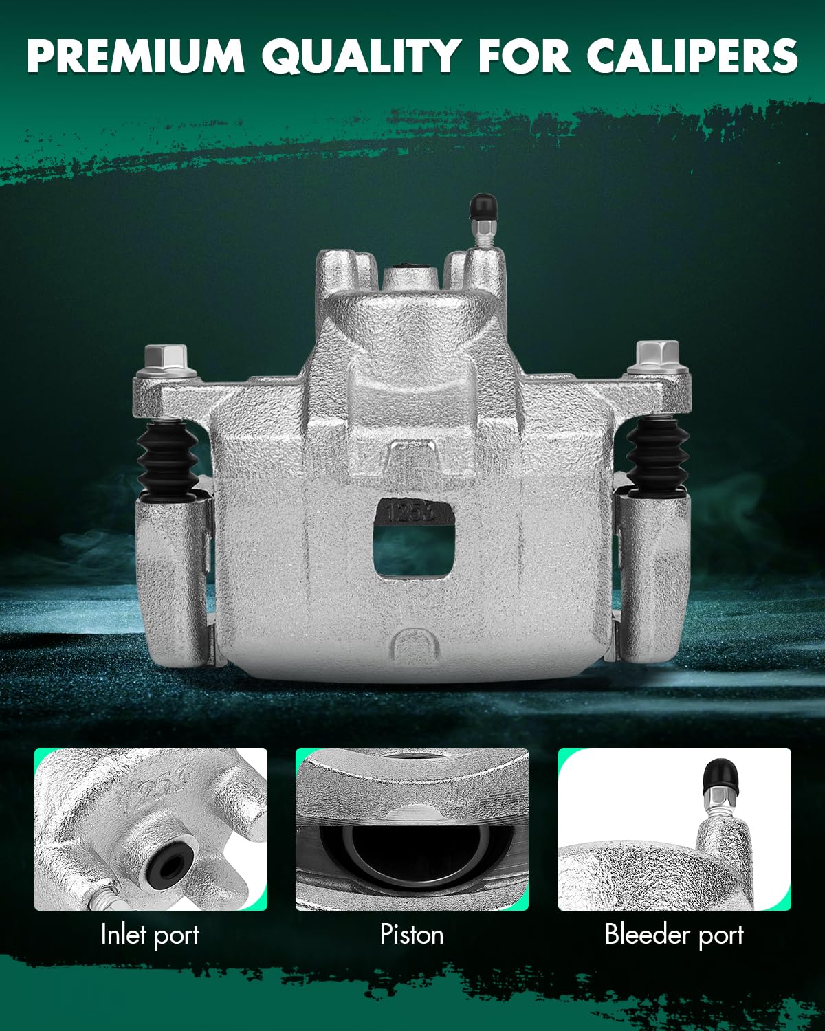 A-Premium Front Brake Caliper Assembly Set (Left & Right) For Chrysler 200, Dodge Avenger, Jeep Compass/Patriot - 2-Piston, Replaces 5191239AA