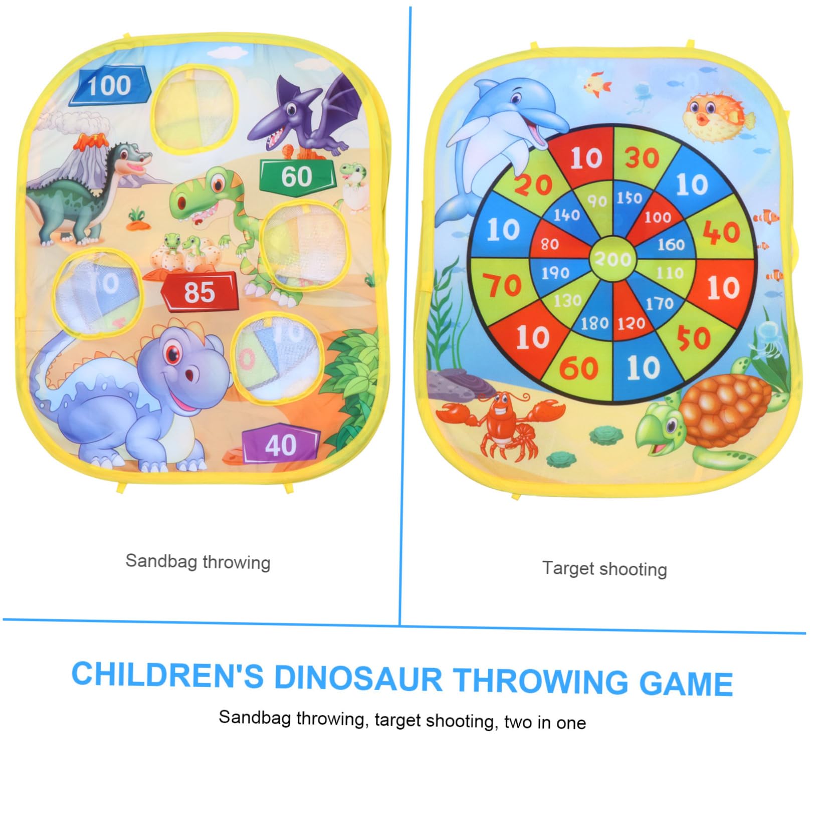 Gioco Sabbia Dinosauro in Stoffa per Ragazzo Ragazza | Bersaglio Pieghevole, Doppia Faccia, Gioco Genitori-figli, Uso Esteso Indoor e Outdoor