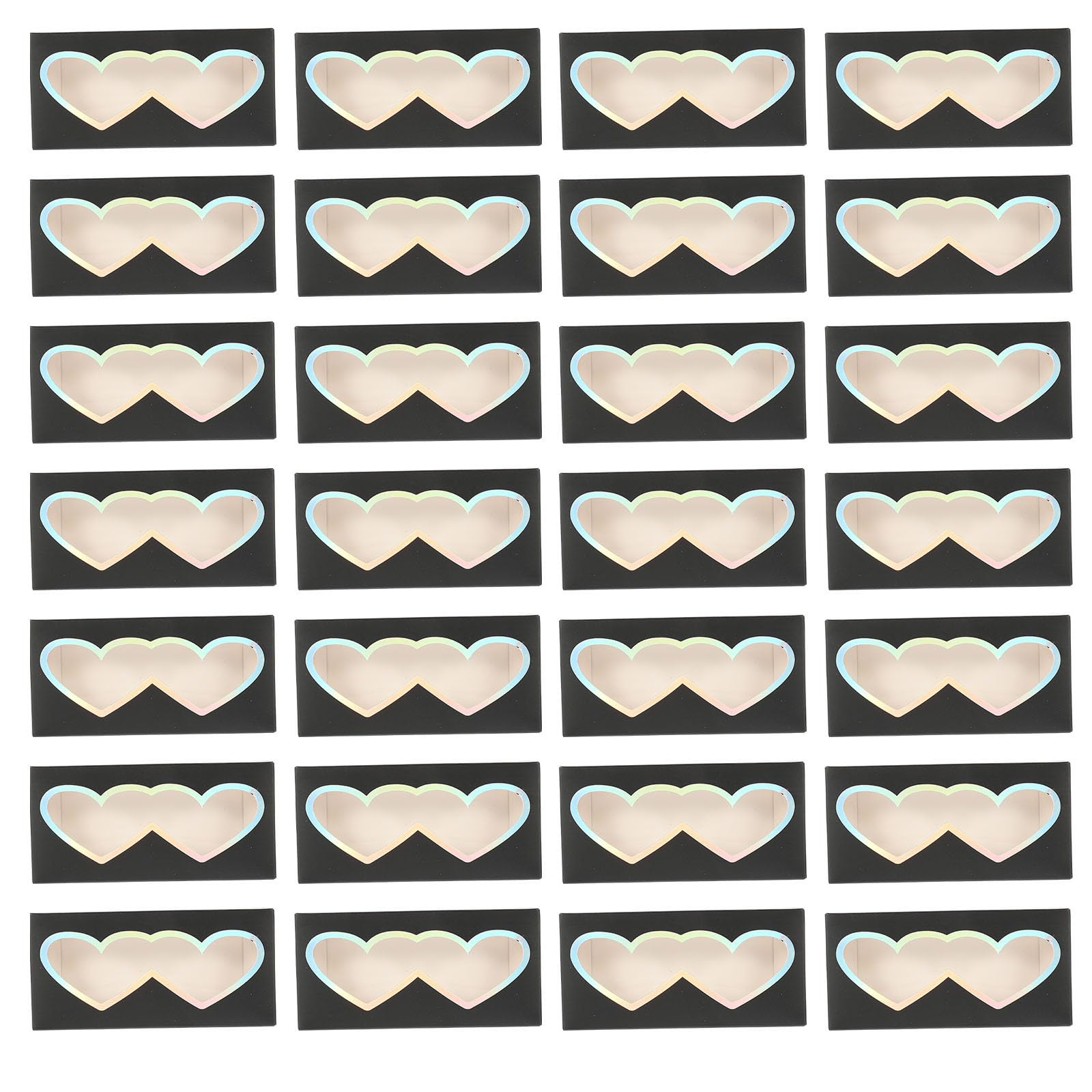 Cajas de papel para pestañas postizas Mikikit con tapa transparente visible y fondo negro 8