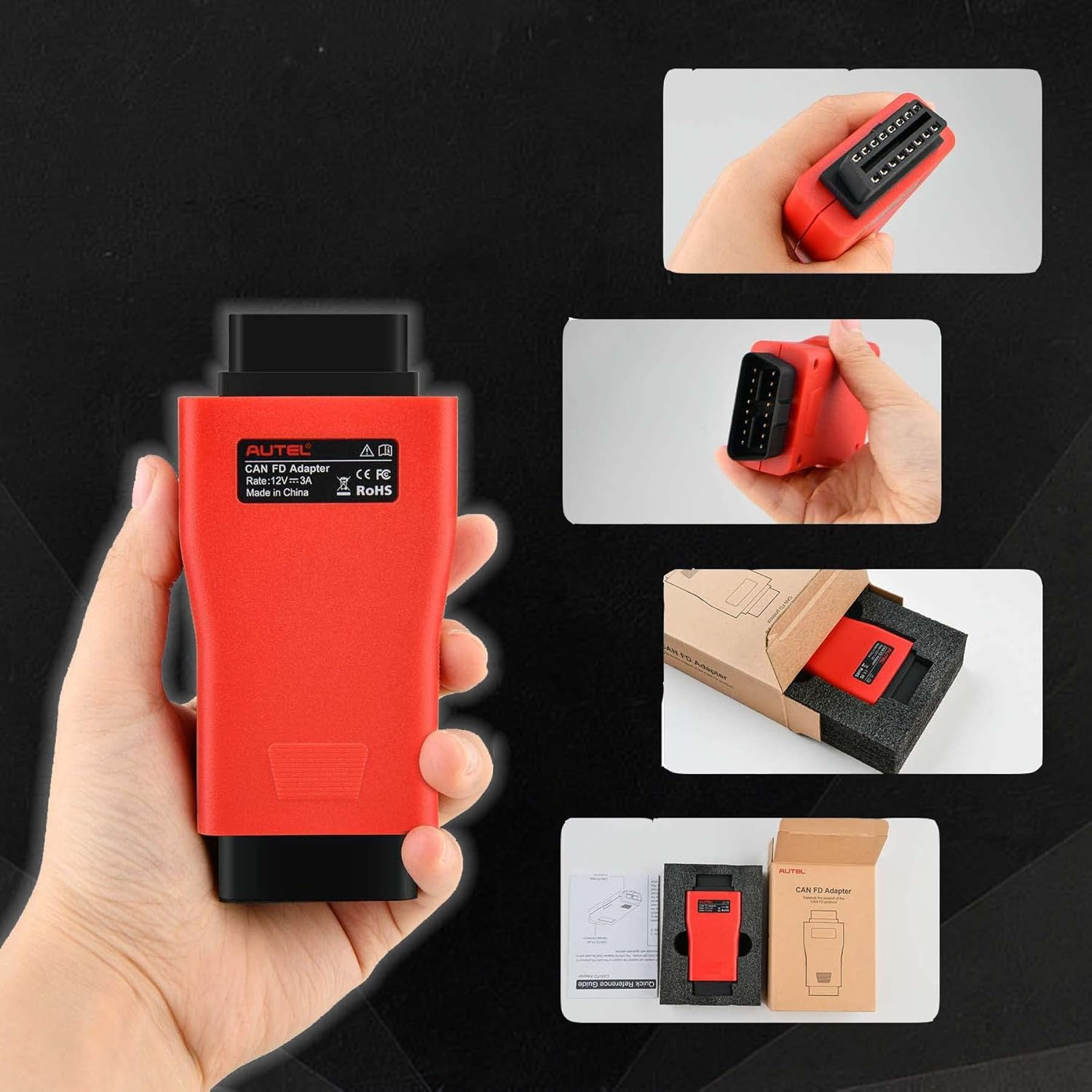 Autel CAN FD Adapter Support CAN FD Protocol for GM 2020+ for Ford for Chevrolet for Lincoln Compatible MaxiFlash Elite J2534-VCI VCI100 VCI Mini Maxisys Elite 908 Series 906 Series