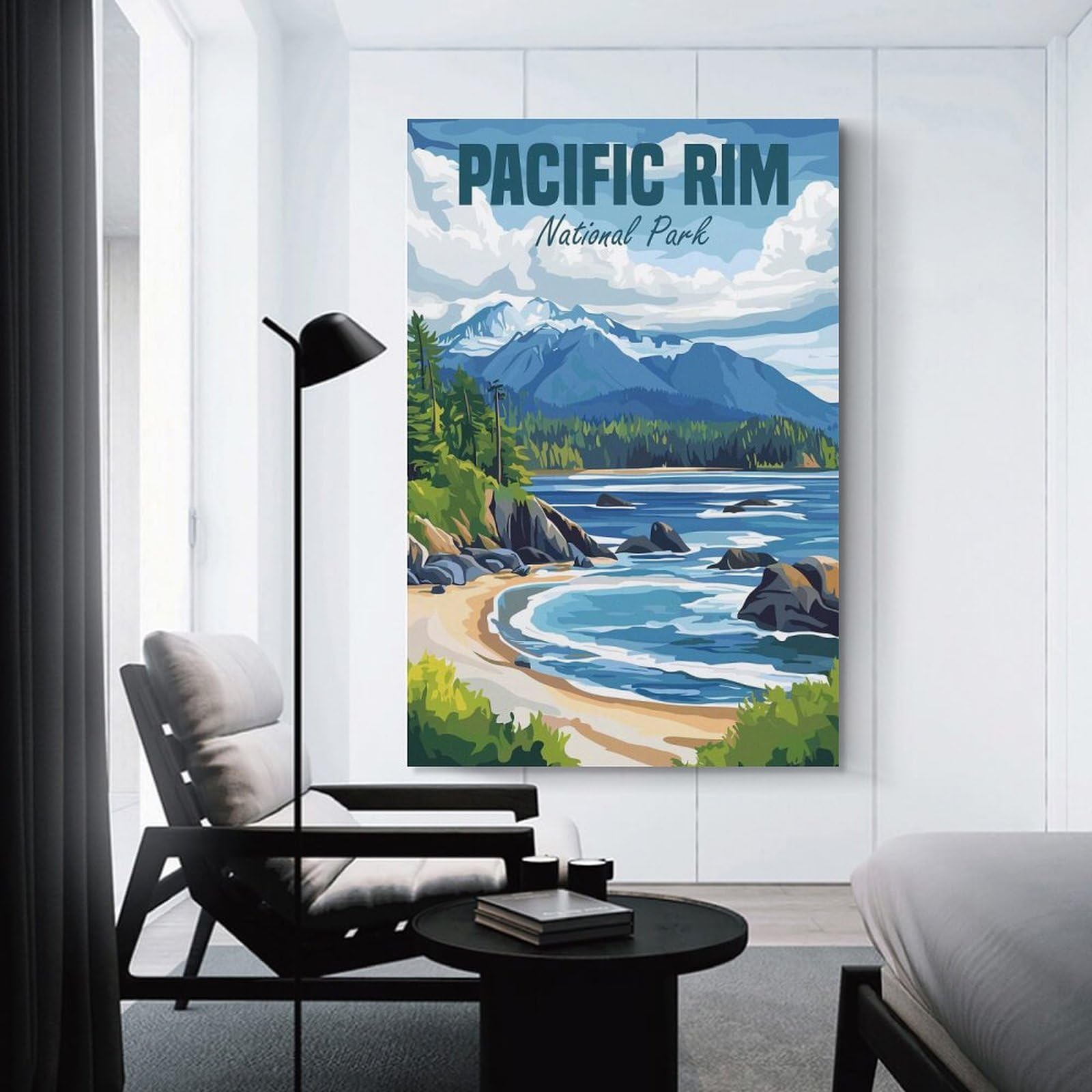 Junmoney Wall Art Print Pacific Rim National Park, 16x24inch(40x60cm), for Hallway, Bedroom Or Modern Interiors, Thoughtful Wall Decor for Art Lovers