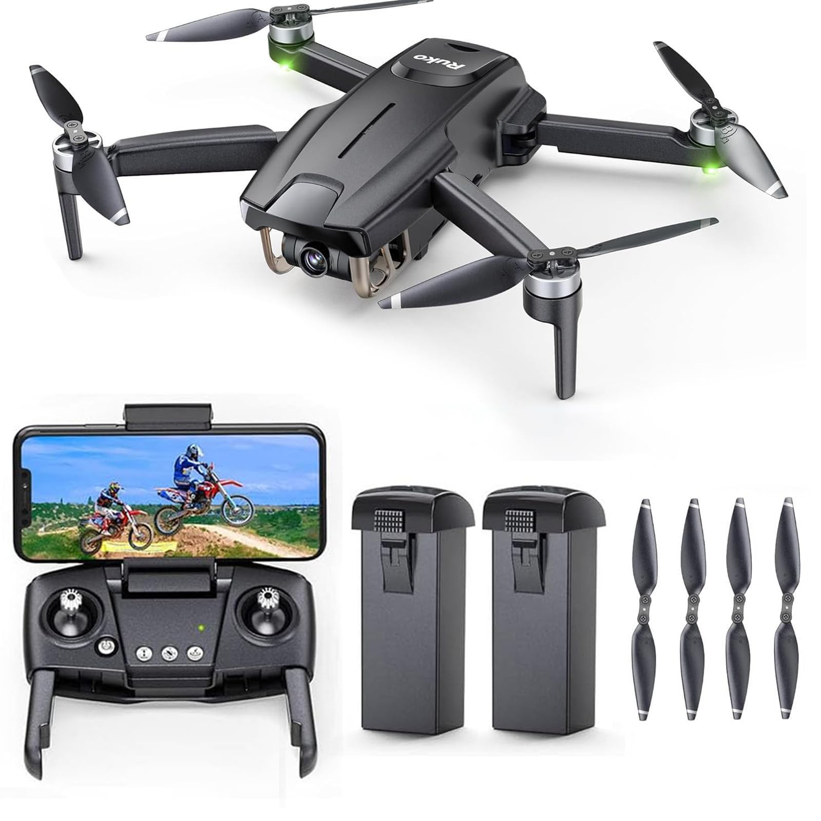 RukoF11MINI Drone with Camera 4K and Ruko 4 Pcs F11MINI Drone Propellers