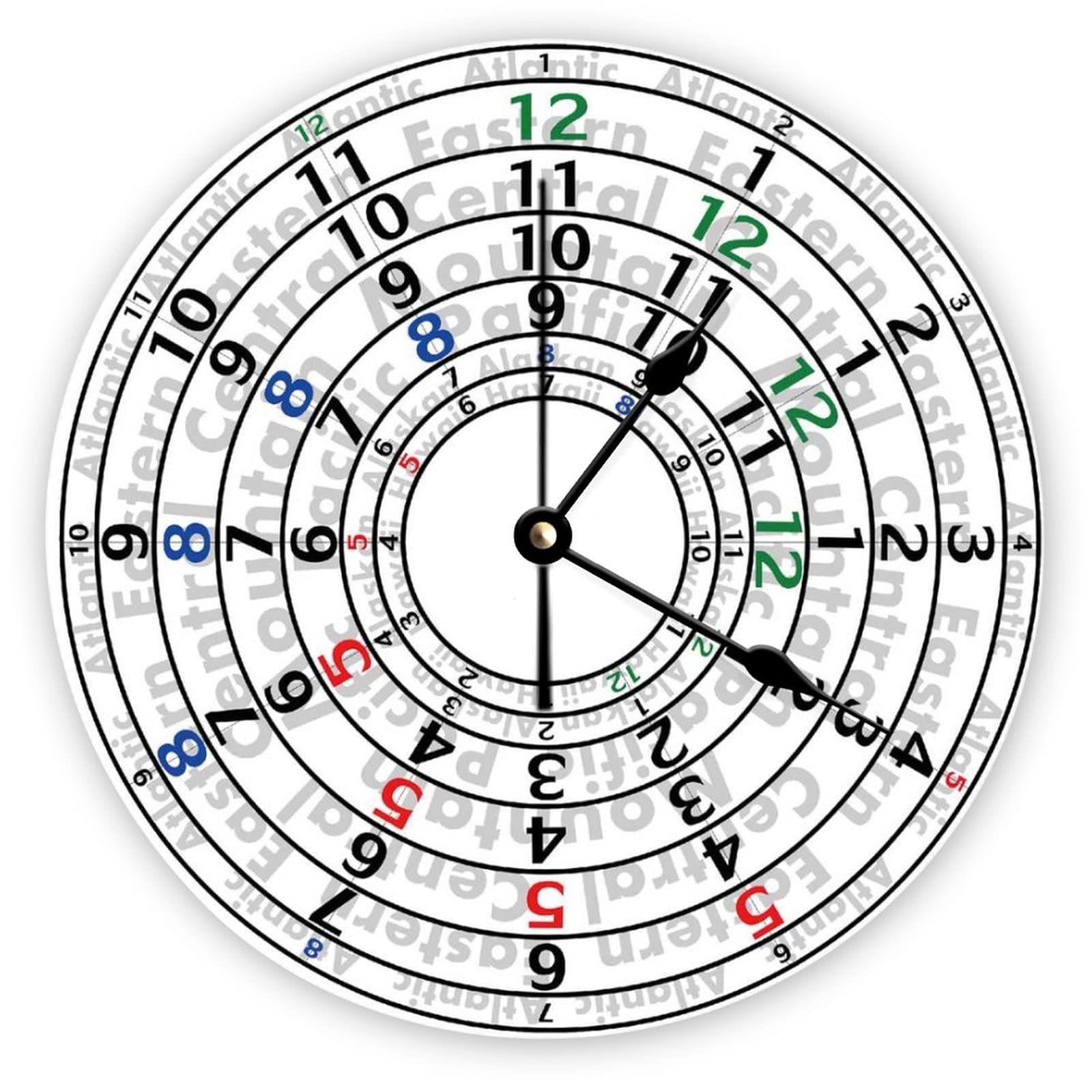ArtGirl Palloncino Orologio da parete circolare Piastra rotonda Silent non ticchettio orologio