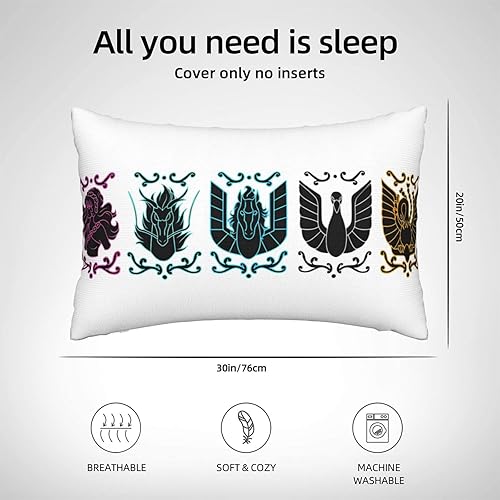 Miniatura 3 de Saint Seiya Throw Pillow Covers Pattern Decorative Square Pillowcases Cushion Cover for Bedroom Sofa Chair One Size