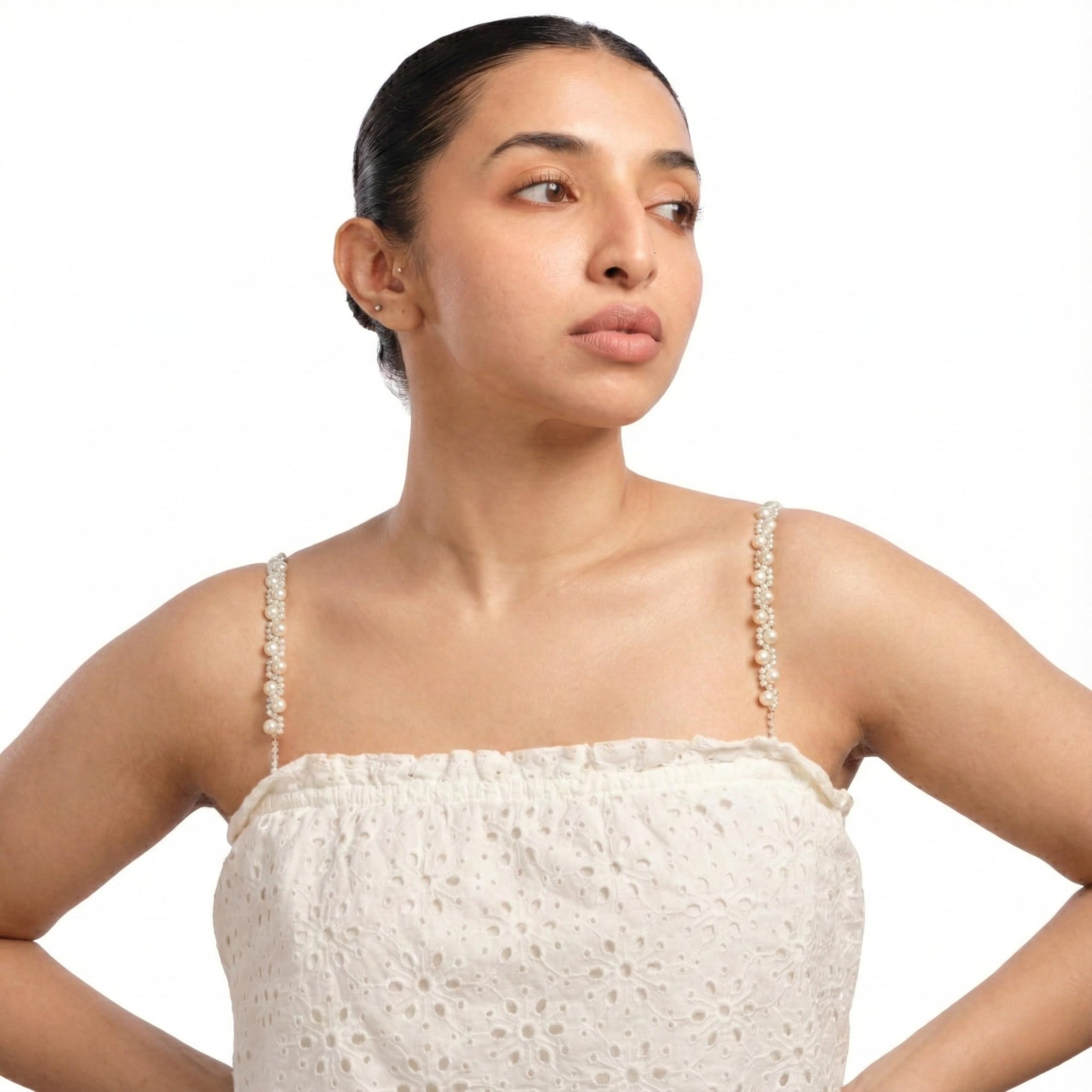 Beaded Bra Straps for Women – Wedding Collection Fancy Detachable Shoulder Straps for Bra, Tops, Saree Blouses & Dresses –Handcrafted Straps Adjustable Bra Belt with Metal Hooks-image-25