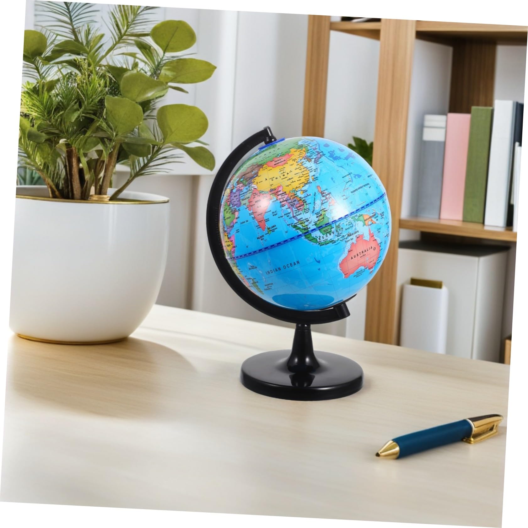 Housoutil Mappamondo Educativo Interattivo con Base Stabile in Plastica per Ragazzo Ragazza Mappa Geografica Mondiale per L'apprendimento a Casa in Ambienti Educativi