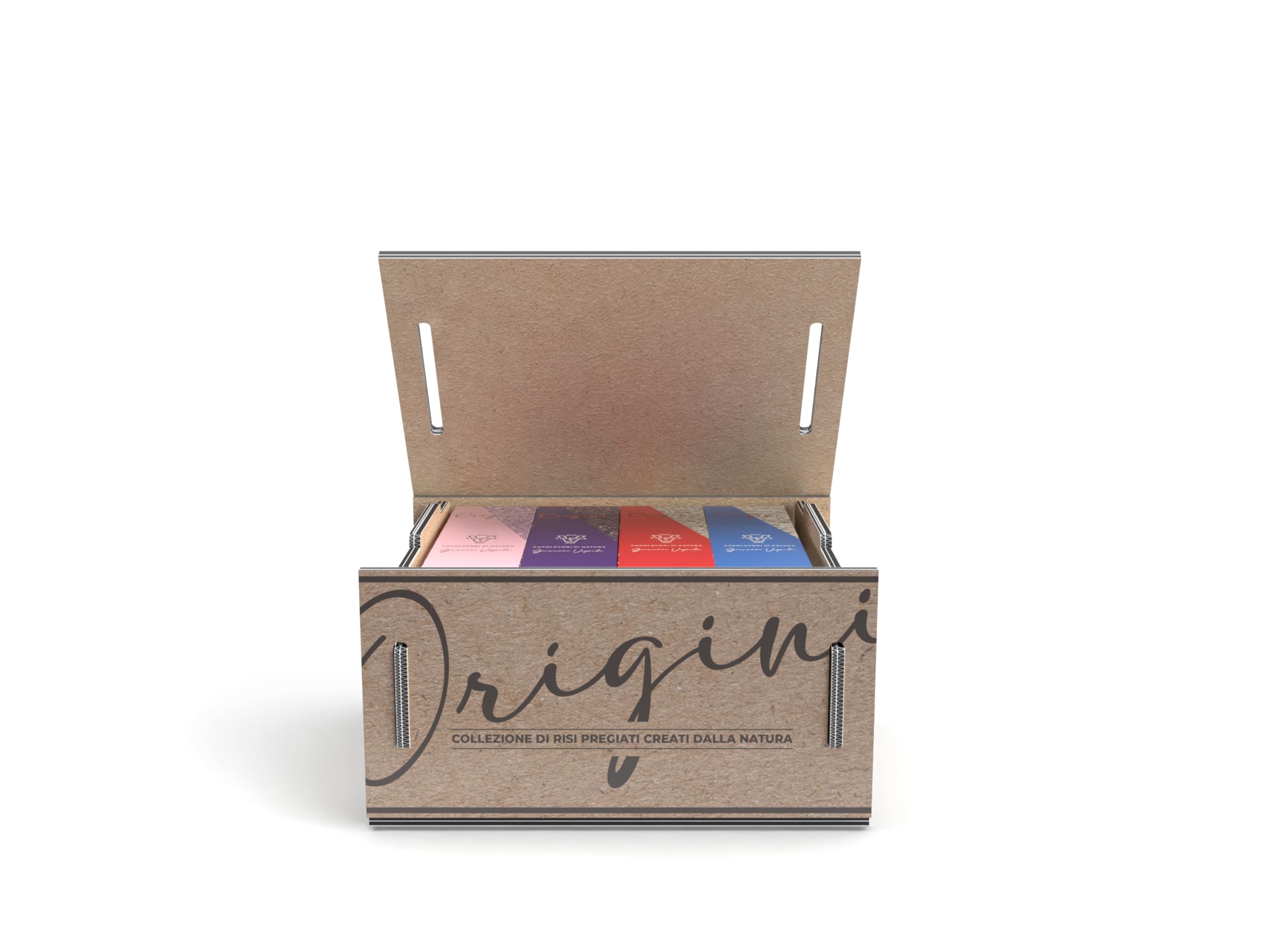 Riso Vignola, Origini, Cofanetto Degustazione Riso, Box Selezione Varietà di Riso Basmati, Bomba e Verelé, Contiene 4 Confezioni da 500gr, Ricettario Incluso